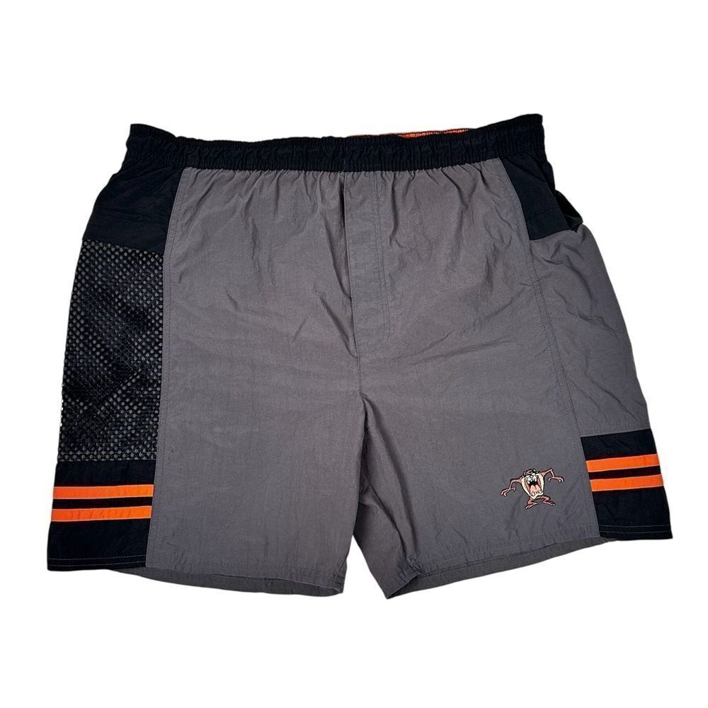 Vtg 90s Looney Tunes Mens Medium Taz Tasmanian Devil Swim Trunks Shorts